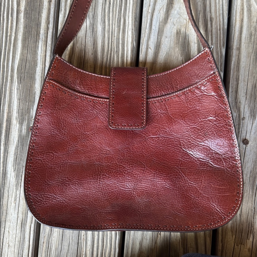 Fossil brown Leather Shoulder Bag
